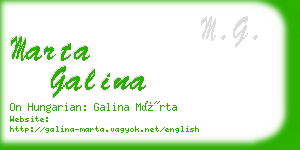 marta galina business card